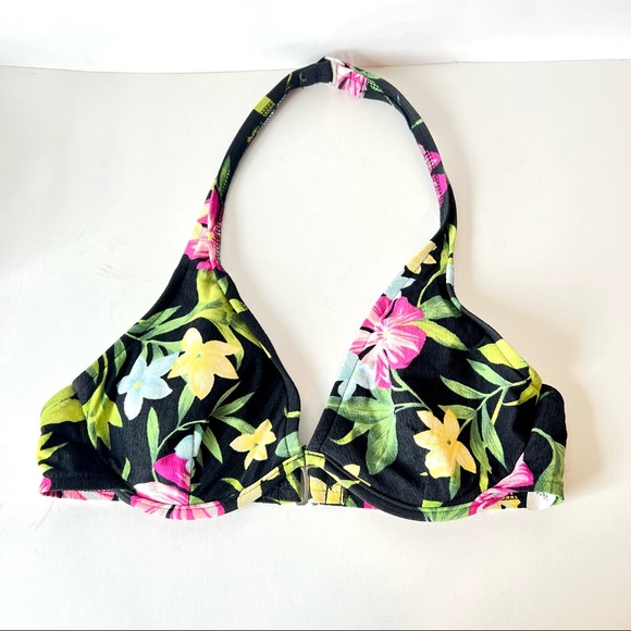 Vintage JANTZEN Floral Tropical Bikini Top—SZ. Medium - Picture 5 of 10